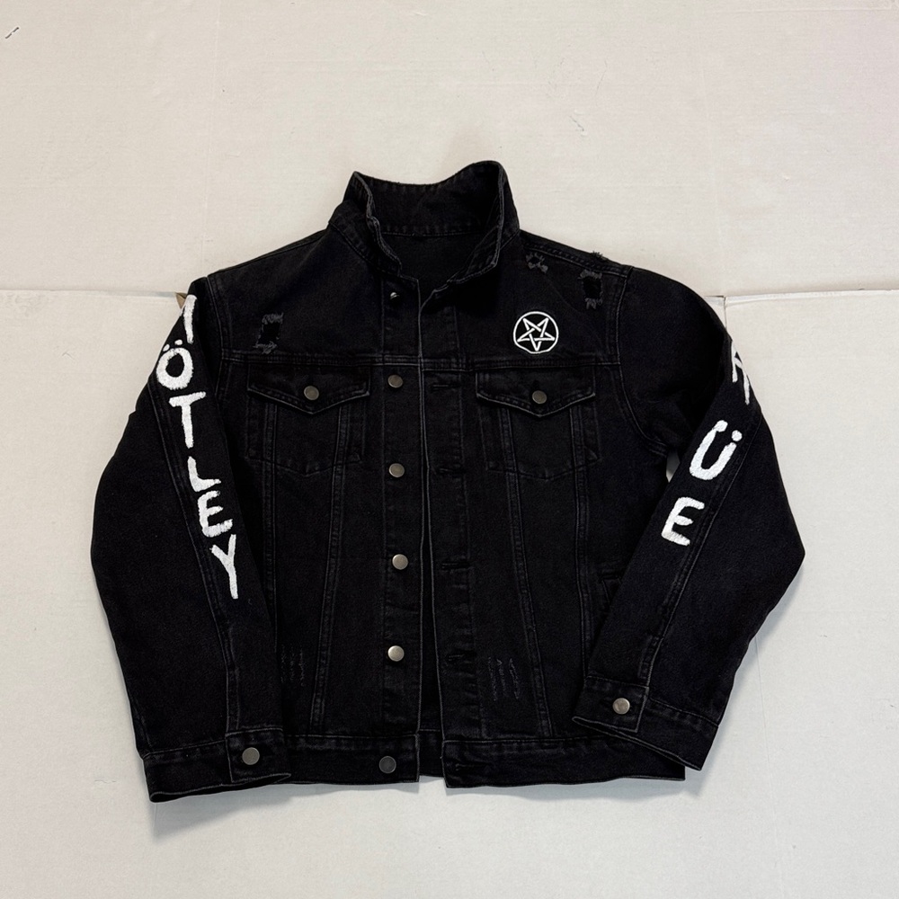 Motley Crue STICK TO YOUR GUNS DENIM JACKET Men’s Small